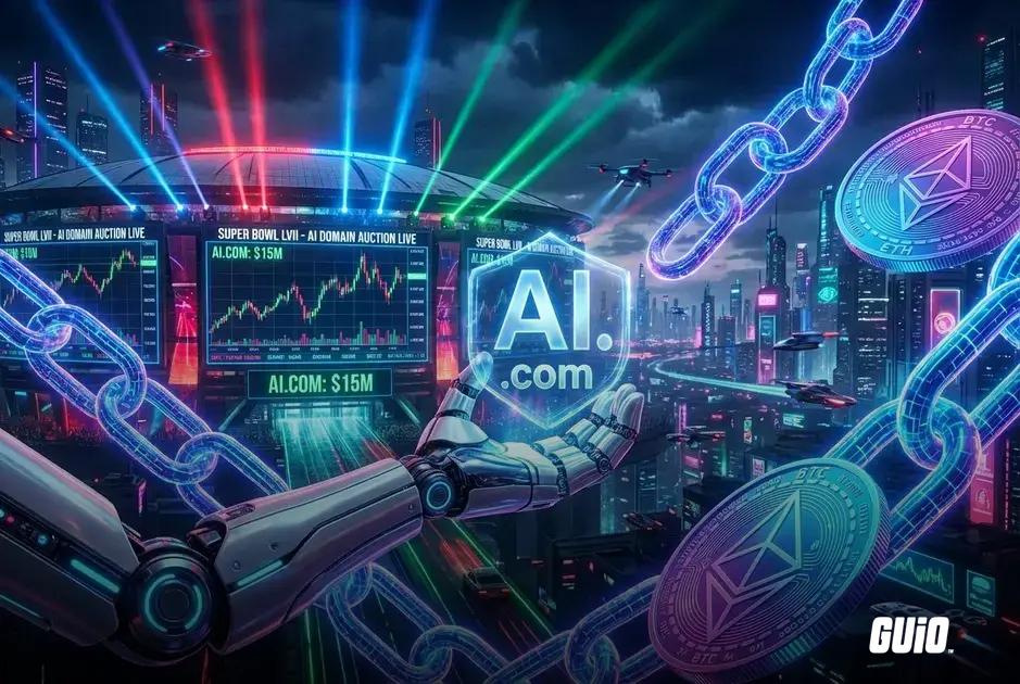 Crypto.com aposta US$ 70 milhões no domínio AI.com pouco antes do Super Bowl