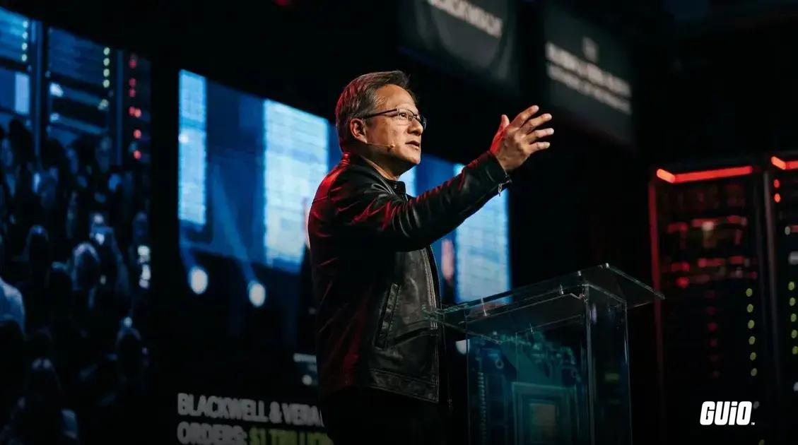 Nvidia projeta US$ 1 trilhão em chips Blackwell e Rubin